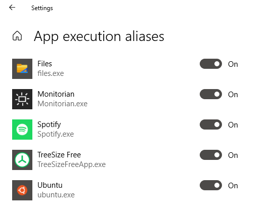 app aliases