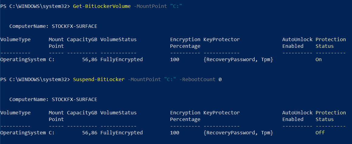 Автоматическое шифрование BitLocker