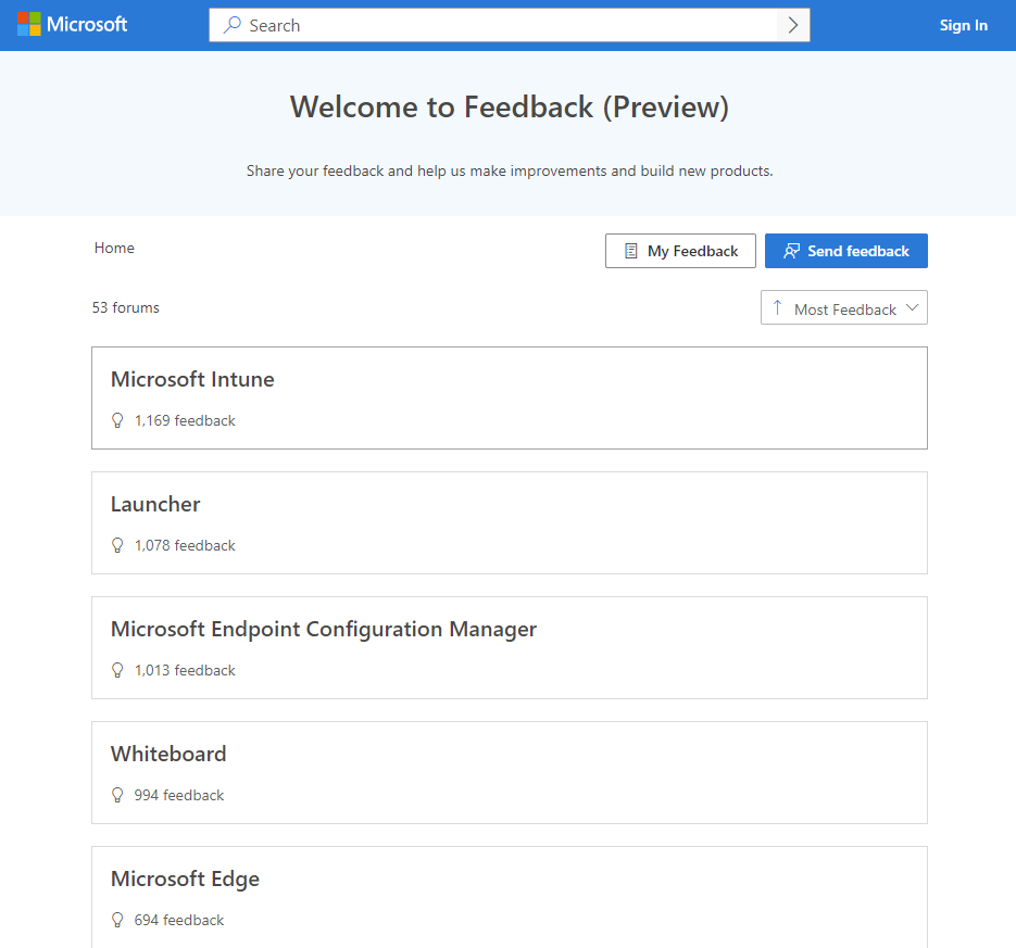 Feedback Portal