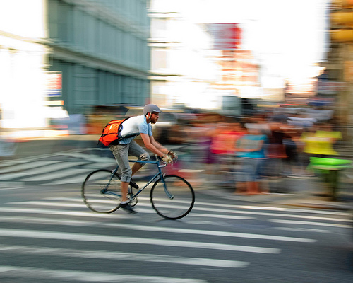 Biker on Broadway