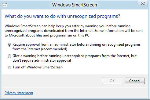SmartScreen Windows 8