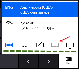 Раскладки сенсорной клавиатуры