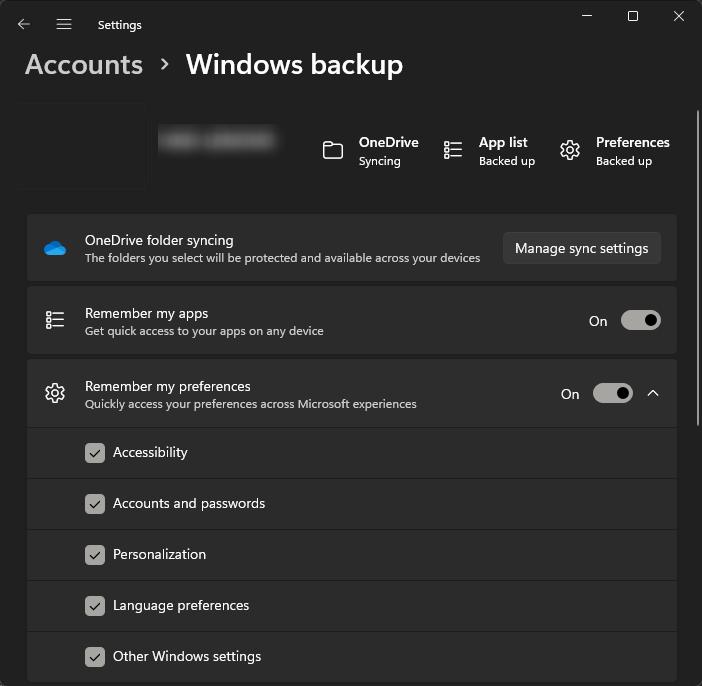 Windows Backup app