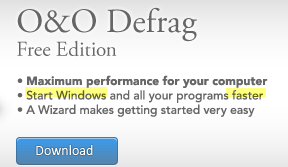 O&O Defrag Free